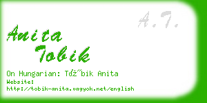 anita tobik business card